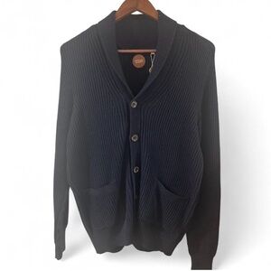 Men's Navy Blue Cardigan Sweater Size Small